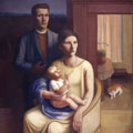 Grosses Familienbildnis (Selbst mit Frau und Kind Otto), 1929-31