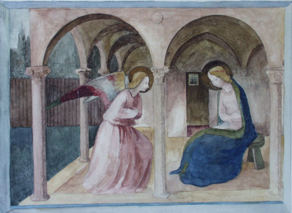 Paul Kälberer: Verkündigungsszene nach Fra Angelico