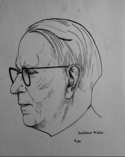 Paul Kälberer - Werkliste Zeichnungen - PORTRAIT PAUL SCHMID