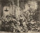 Paul Käberer: [Christus treibt die Händler aus dem Tempel] Kopie nach Rembrandt - Thumbnail