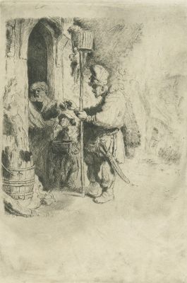 Paul Käberer: [Der Rattengiftverkäufer] Kopie nach Rembrandt