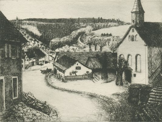 Paul Käberer: Schwäbisches Dorf (Untergröningen)
