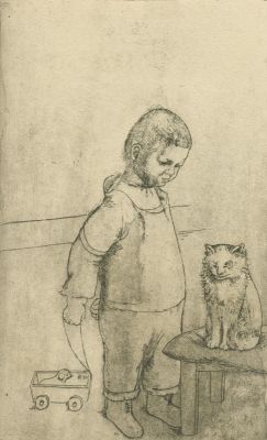 Paul Käberer: Kind und Katze